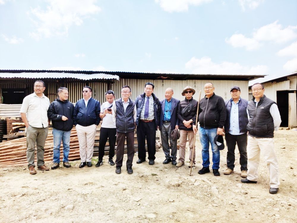 Members of Tenyimi Peoples' Organisation and others during their visit to Kezoltsa/ Kozürü/Kazing on March 16. (Photo Courtesy: TPO)